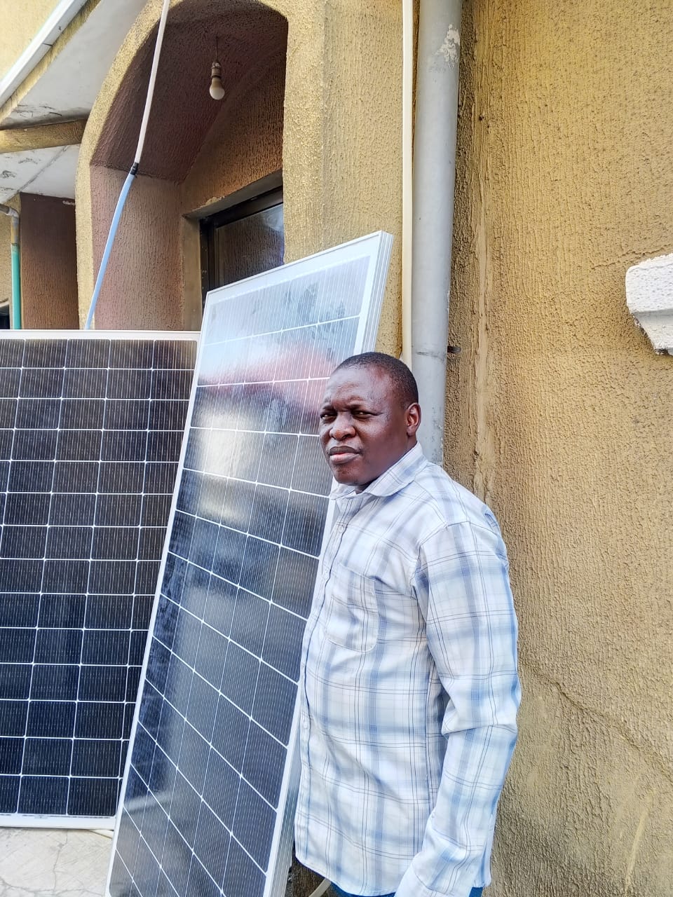 Completed solar installation on client site